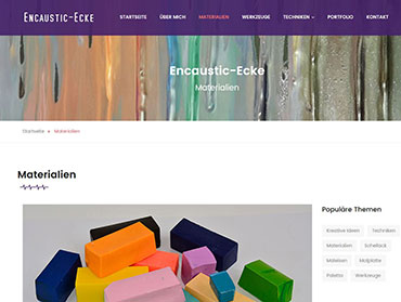 Encaustic: Materialien