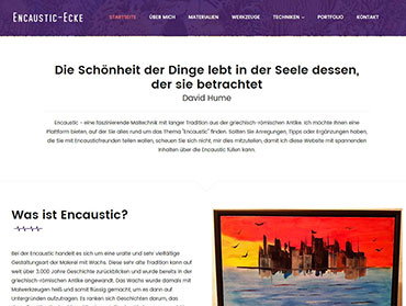 Startseite, Encaustic-Ecke